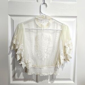 Zara White Sheer Top